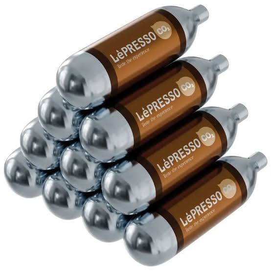 LePresso عبوات CO2 لزجاجة المياه الغازية 8 جم (LPCO2CFGTSL)