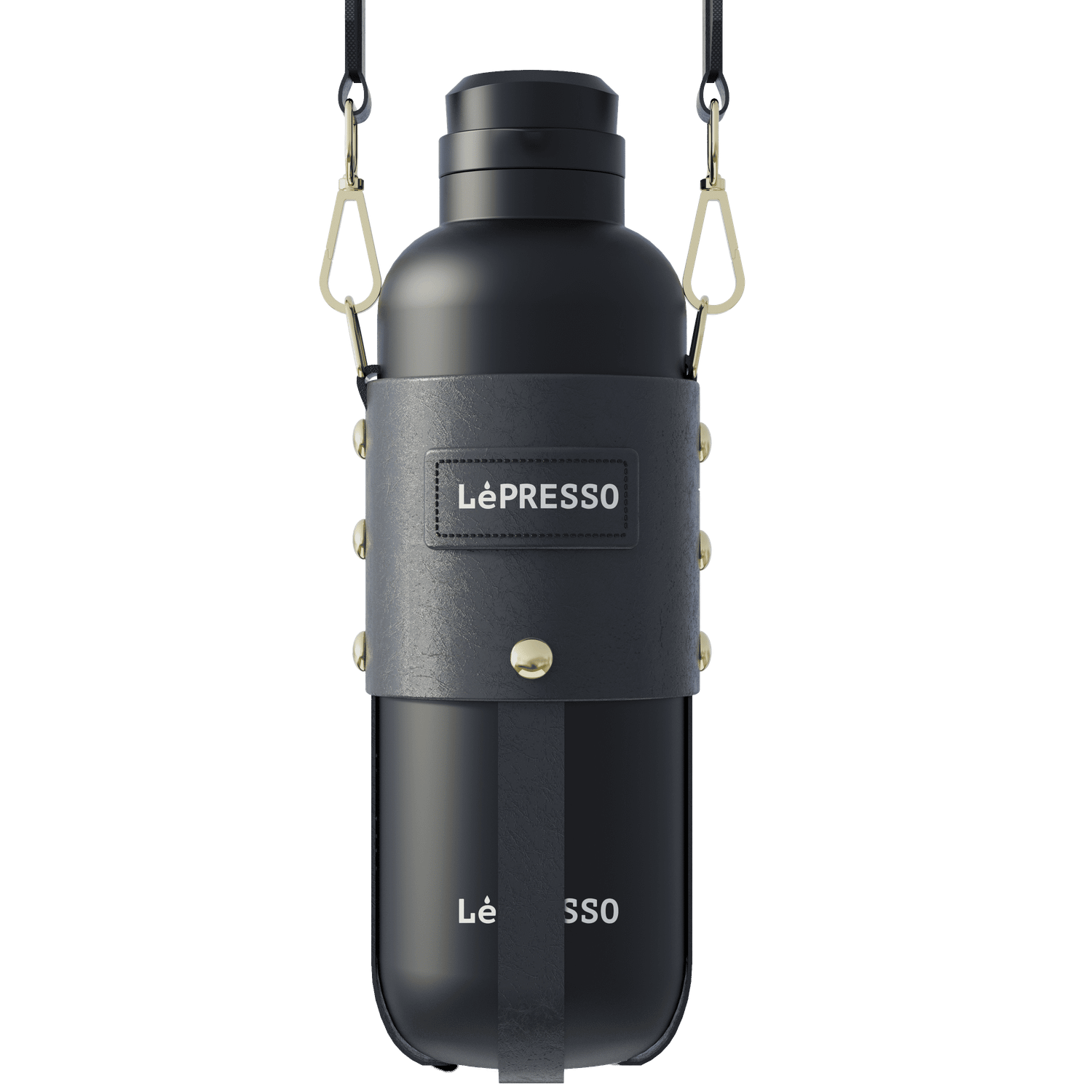 LePresso ThermaTrail زجاجة ترمس 650 مل مع حزام كتف (LPCFFTT0013BK)