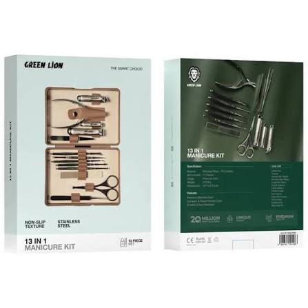 Green Lion مجموعة مانيكير 13 في 1